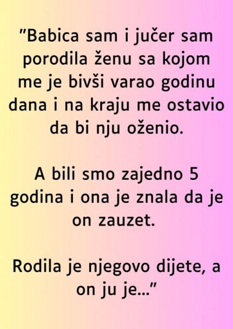 “Babica sam i jučer sam porodila ženu sa kojom me je bivši varao…” - featured image “Babica sam i jučer sam porodila ženu sa kojom me je bivši varao…” - featured image