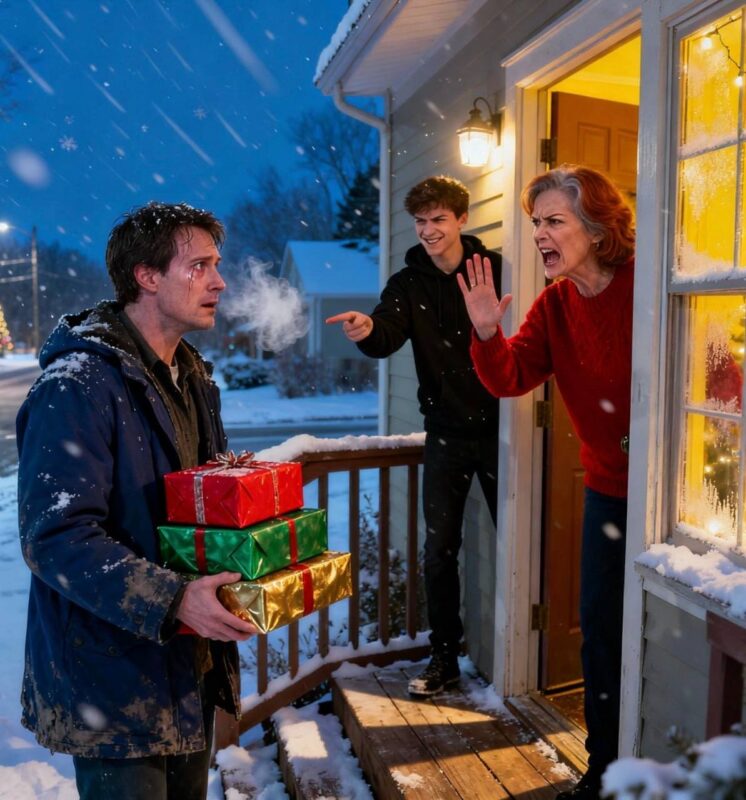 Pojavio sam se za Božić s poklonima za sve, samo da bi mi se vlastita majka ispriječila na vratima, a brat se podrugljivo nasmijao: „Ovo nije mjesto za gubitnike.” - featured image Pojavio sam se za Božić s poklonima za sve, samo da bi mi se vlastita majka ispriječila na vratima, a brat se podrugljivo nasmijao: „Ovo nije mjesto za gubitnike.” - featured image