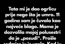 “Prije smrti tata mi je poklonio ogrlicu kao uspomenu – Majka ju je bez mog znanja dala polusestri…”