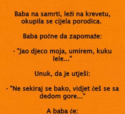 VIC DANA: Baba na samrti