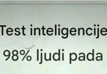 Test inteligencije 98% ljudi pada !!!!!