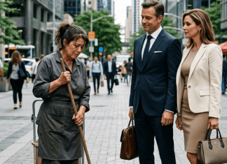 Ponizio me jer sam čistila ulicu — nije znao da sam vlasnica zgrade u koju ulazi