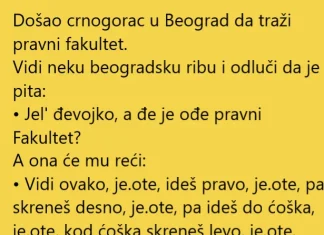 VIC DANA !! CRNOGGORAC U BEOGRADU