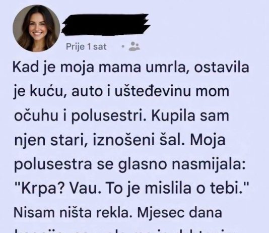 Naslijedila je samo stari šal nakon majčine smrti, a nekoliko sedmica kasnije jedan telefonski poziv promijenio je njen pogled na sve