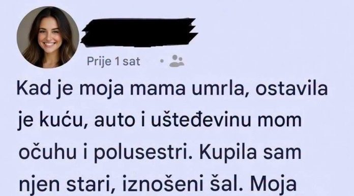 Naslijedila je samo stari šal nakon majčine smrti, a nekoliko sedmica kasnije jedan telefonski poziv promijenio je njen pogled na sve
