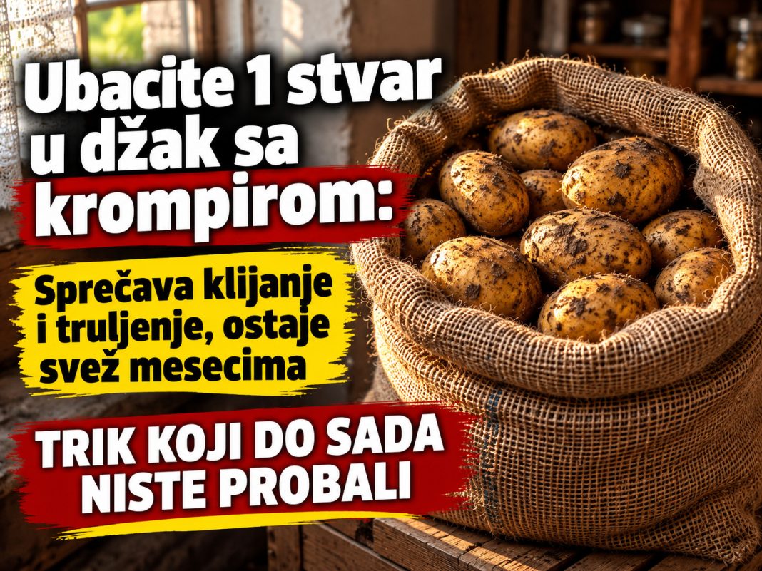 Ubacite 1 stvar u džak sa krompirom: Sprečava klijanje i truljenje, ostaje svež mesecima TRIK KOJI DO SADA NISTE PROBALI - featured image